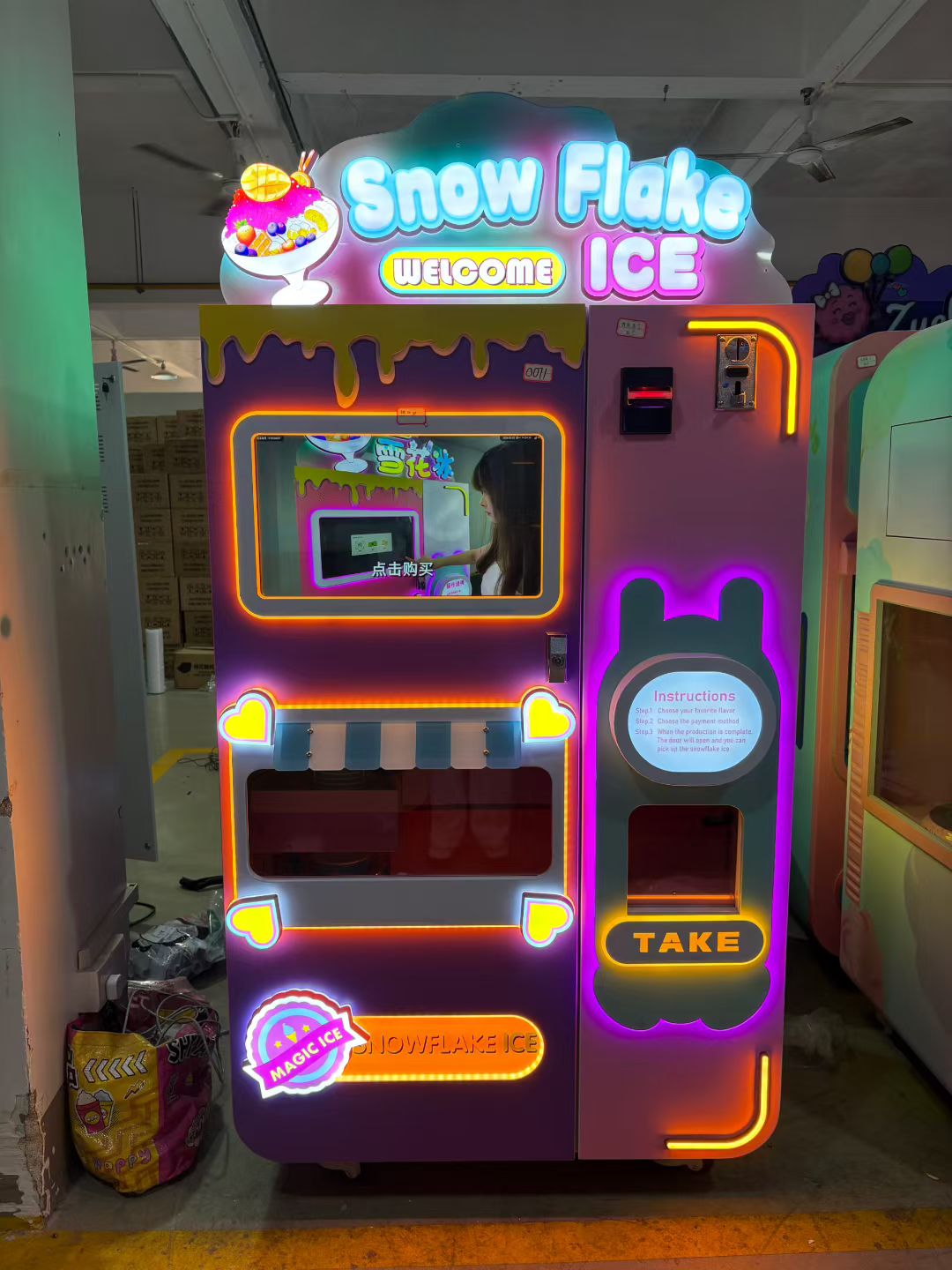 Cotton Candy Vending Machine | Commercial Unattended Marshmallow Machine - Image 3